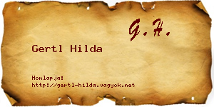 Gertl Hilda névjegykártya